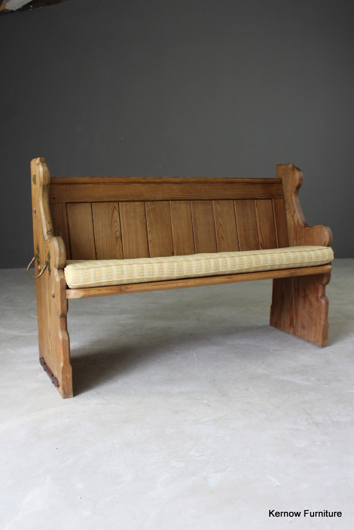 Victorian Pine Church Pew - Kernow Furniture