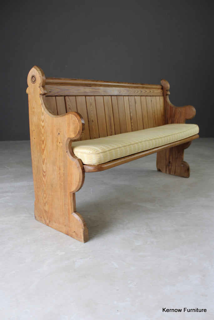 Victorian Pine Church Pew - Kernow Furniture