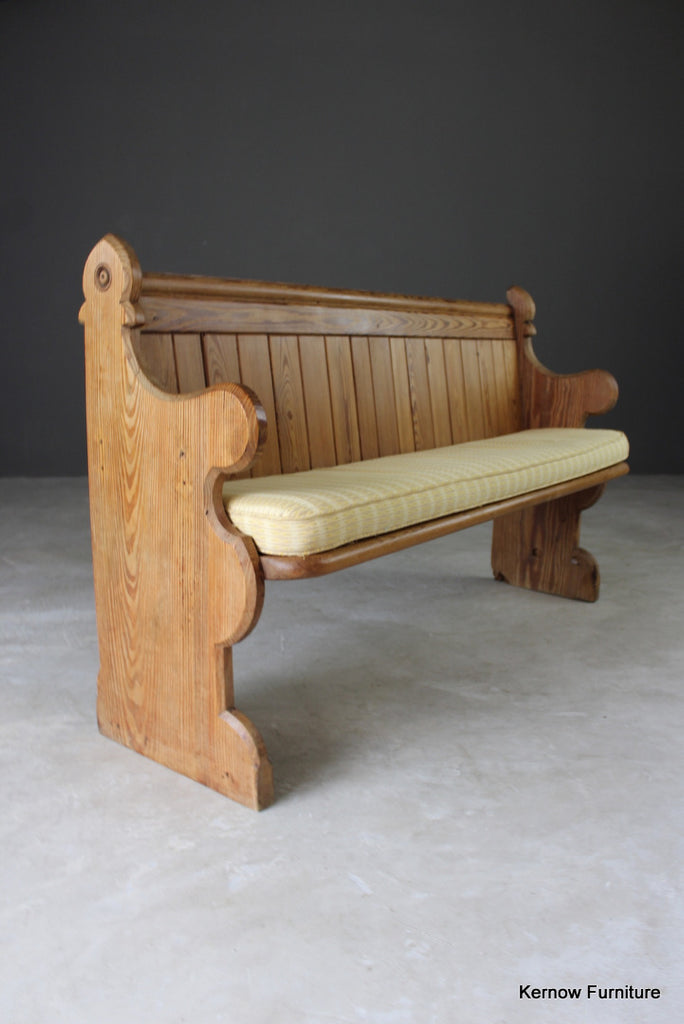 Victorian Pine Church Pew - Kernow Furniture