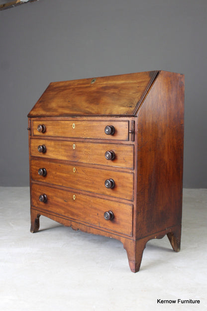 Georgian Mahogany Bureau - Kernow Furniture