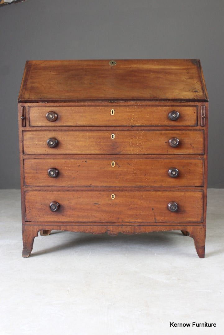 Georgian Mahogany Bureau - Kernow Furniture