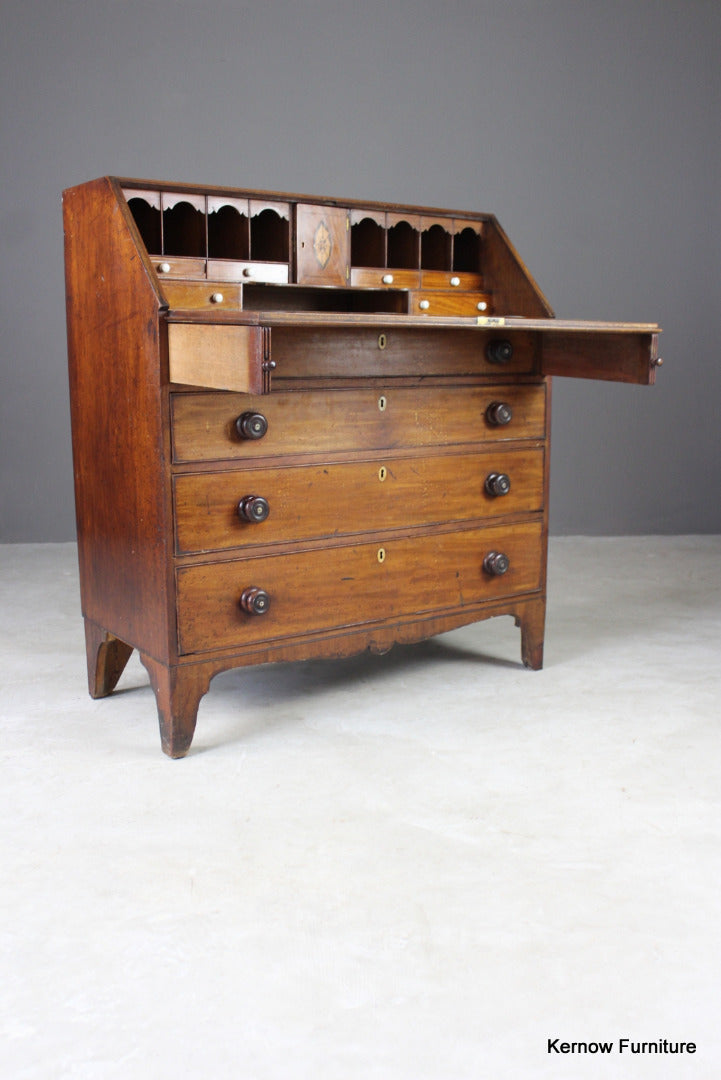 Georgian Mahogany Bureau - Kernow Furniture