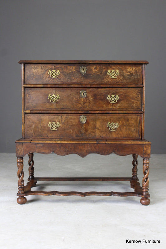18th Century Walnut Chest on Stand - Kernow Furniture