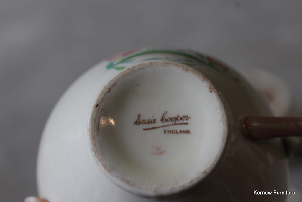 Vintage Burslem Susie Cooper Tea Pot & Cups - Kernow Furniture