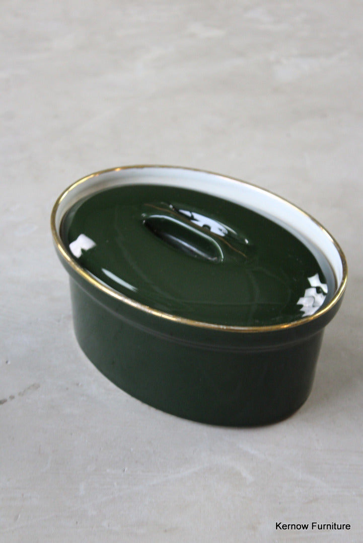 Apilco French Green & Gold Casserole Dish - Kernow Furniture