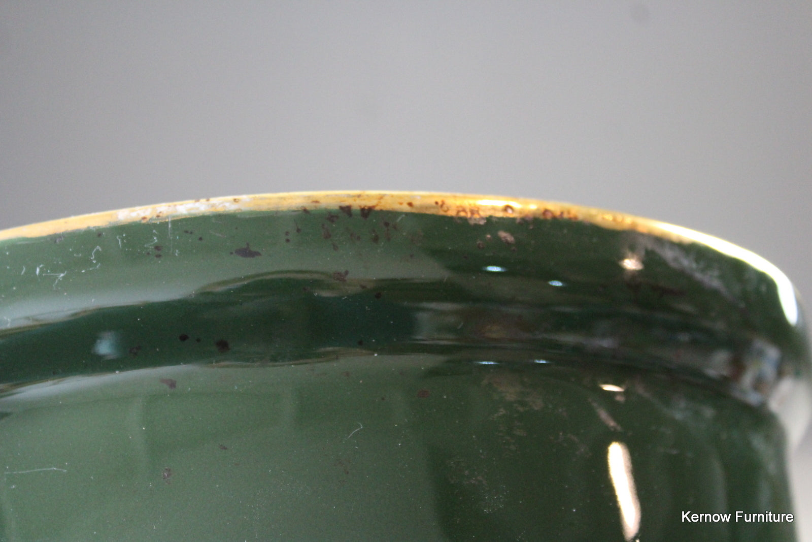 Apilco French Green & Gold Casserole Dish - Kernow Furniture