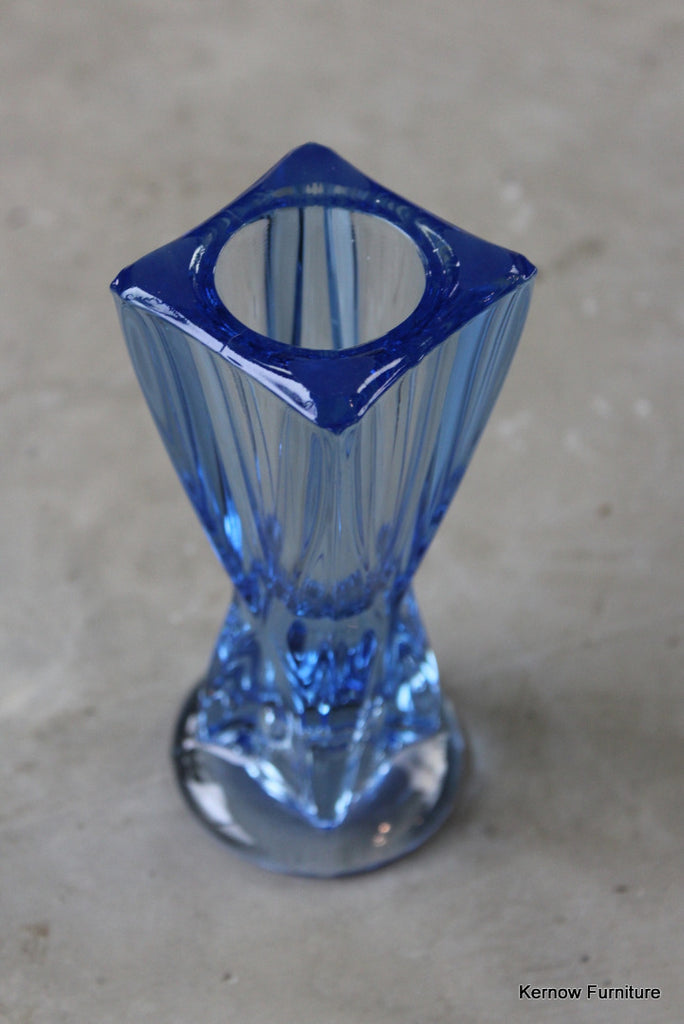 Blue Glass Bud Vase - Kernow Furniture