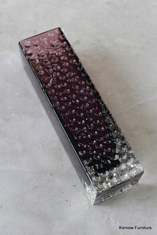 Whitefriars Nailhead Aubergine Glass Vase - Kernow Furniture