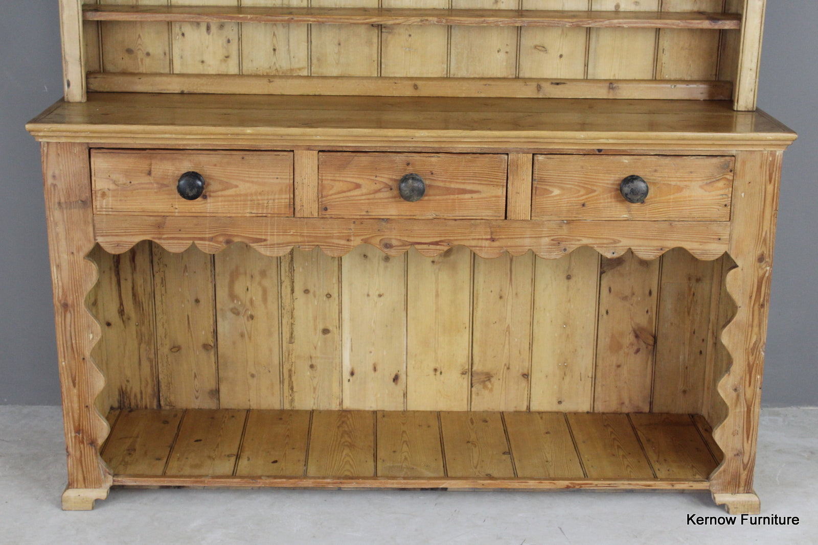 Large Antique Stripped Pine Dresser - Kernow Furniture