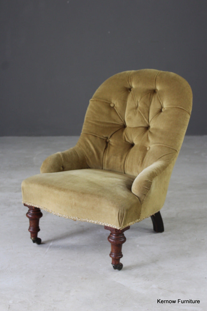 Small Victorian Nursing Chair - Kernow Furniture