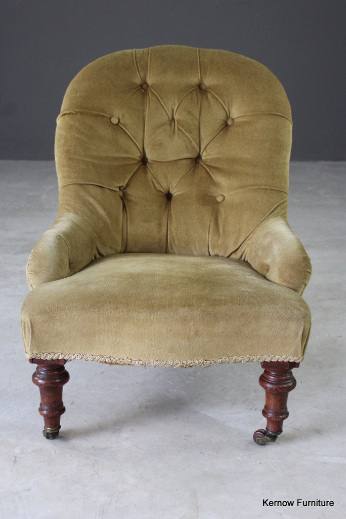 Small Victorian Nursing Chair - Kernow Furniture