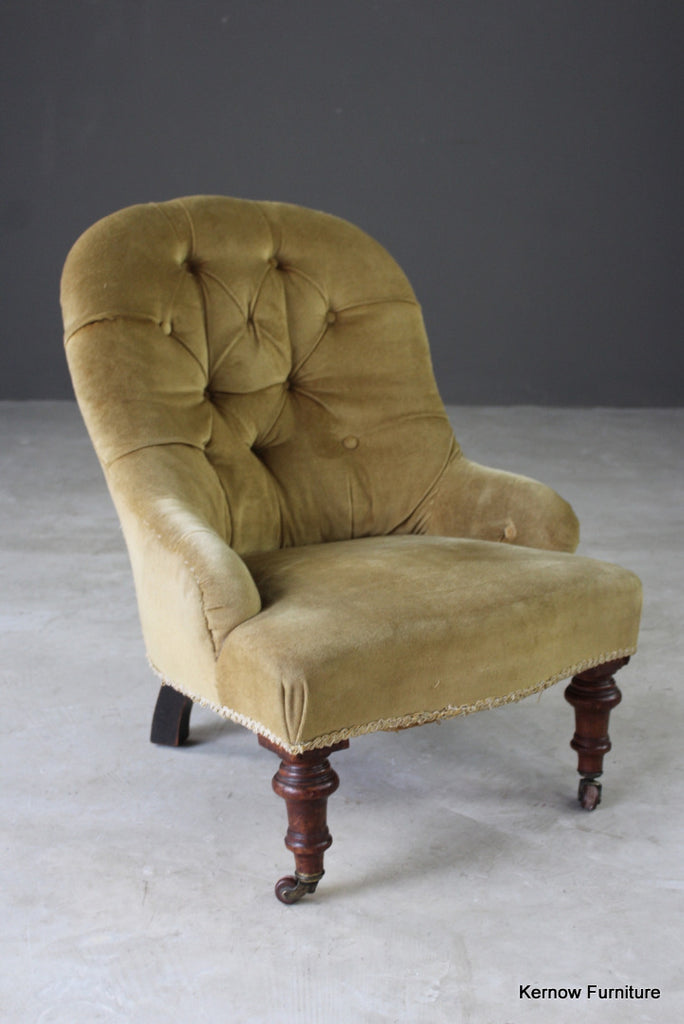 Small Victorian Nursing Chair - Kernow Furniture