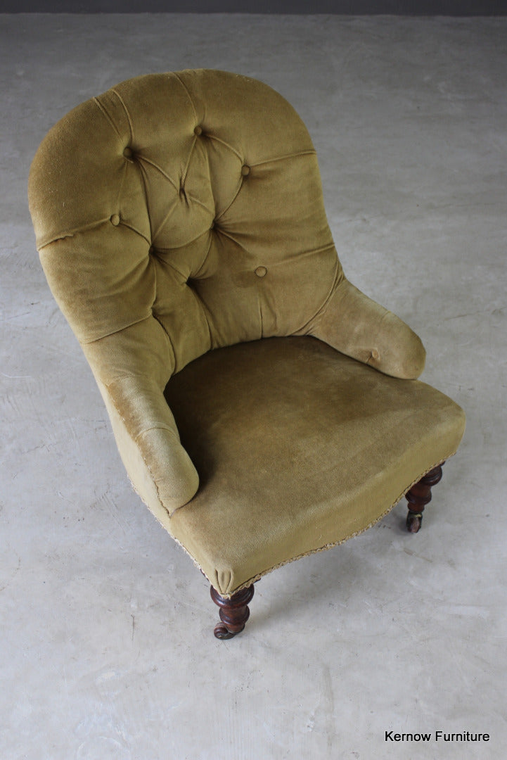 Small Victorian Nursing Chair - Kernow Furniture