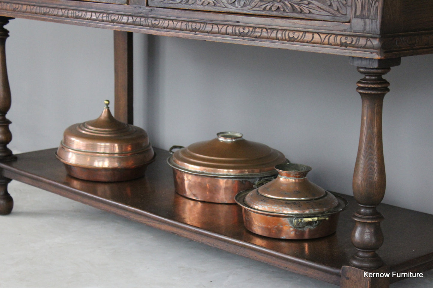 Victorian Style Dark Oak Dresser - Kernow Furniture