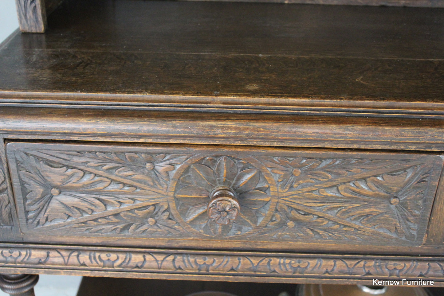 Victorian Style Dark Oak Dresser - Kernow Furniture