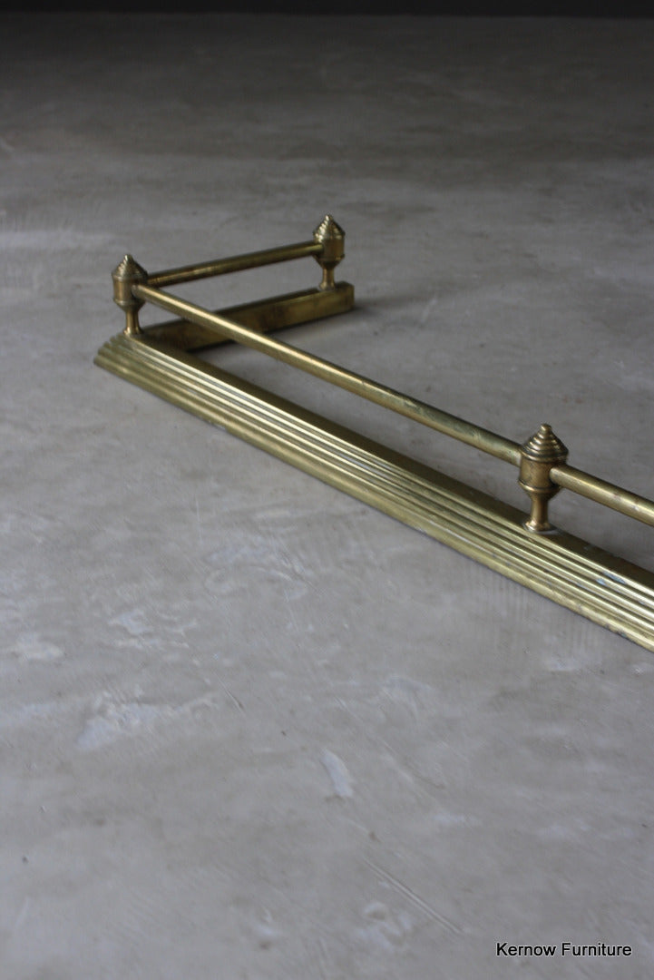 Victorian Brass Fire Fender - Kernow Furniture