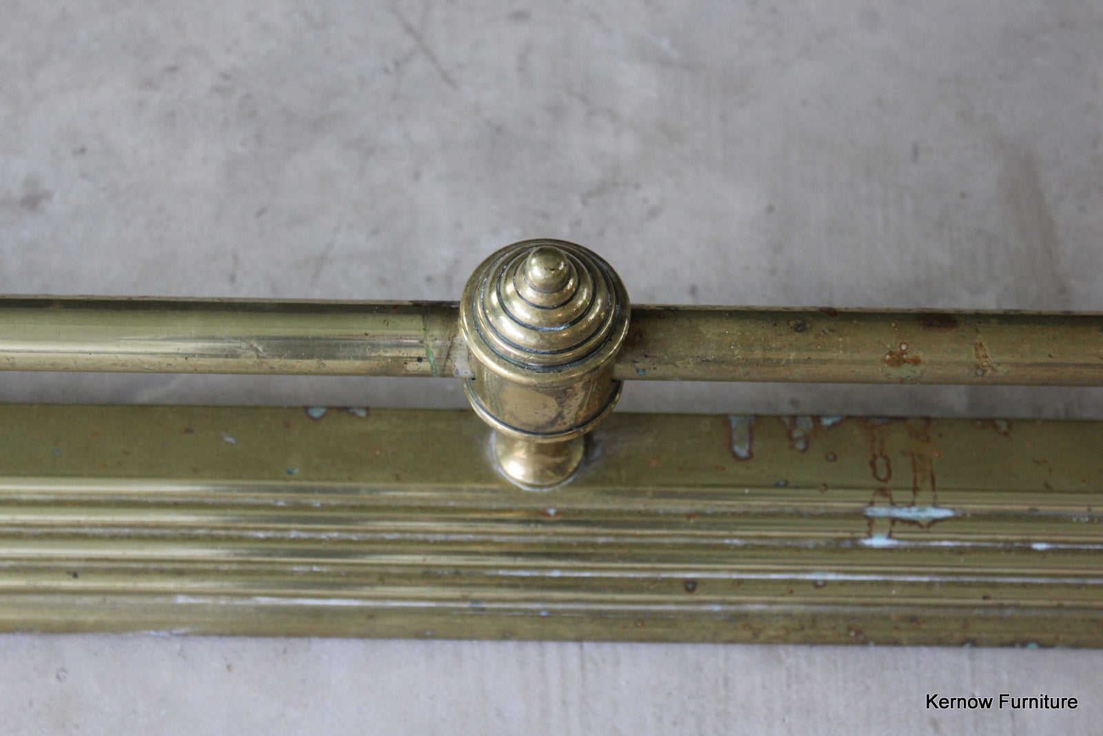 Victorian Brass Fire Fender - Kernow Furniture