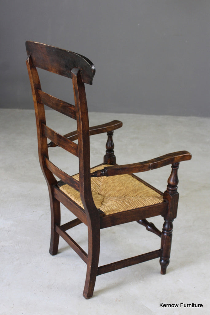 Antique Rush Ladderback Chair - Kernow Furniture