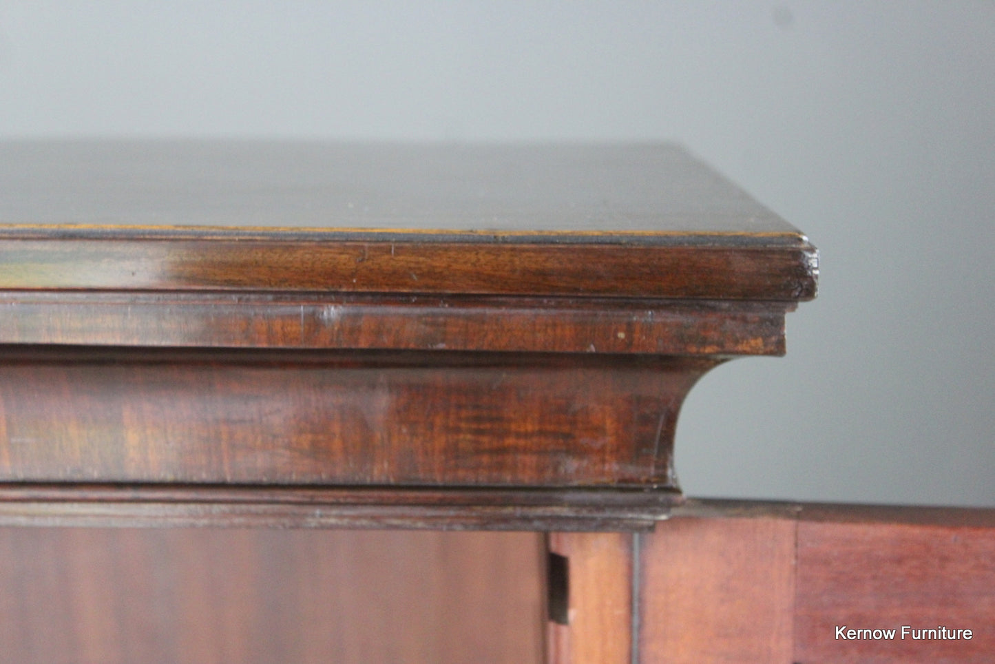 Antique Mahogany Glazed Bookcase - Kernow Furniture