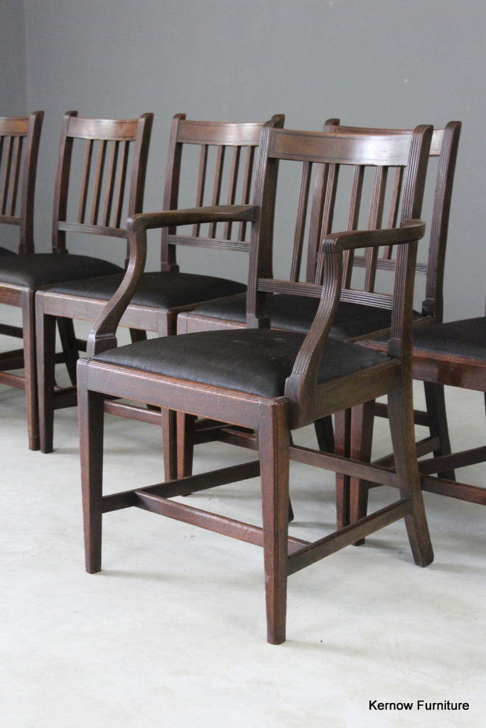 Set 8 Georgian Style Mahogany Dining Chairs - Kernow Furniture