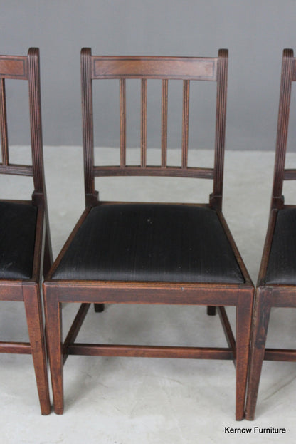 Set 8 Georgian Style Mahogany Dining Chairs - Kernow Furniture