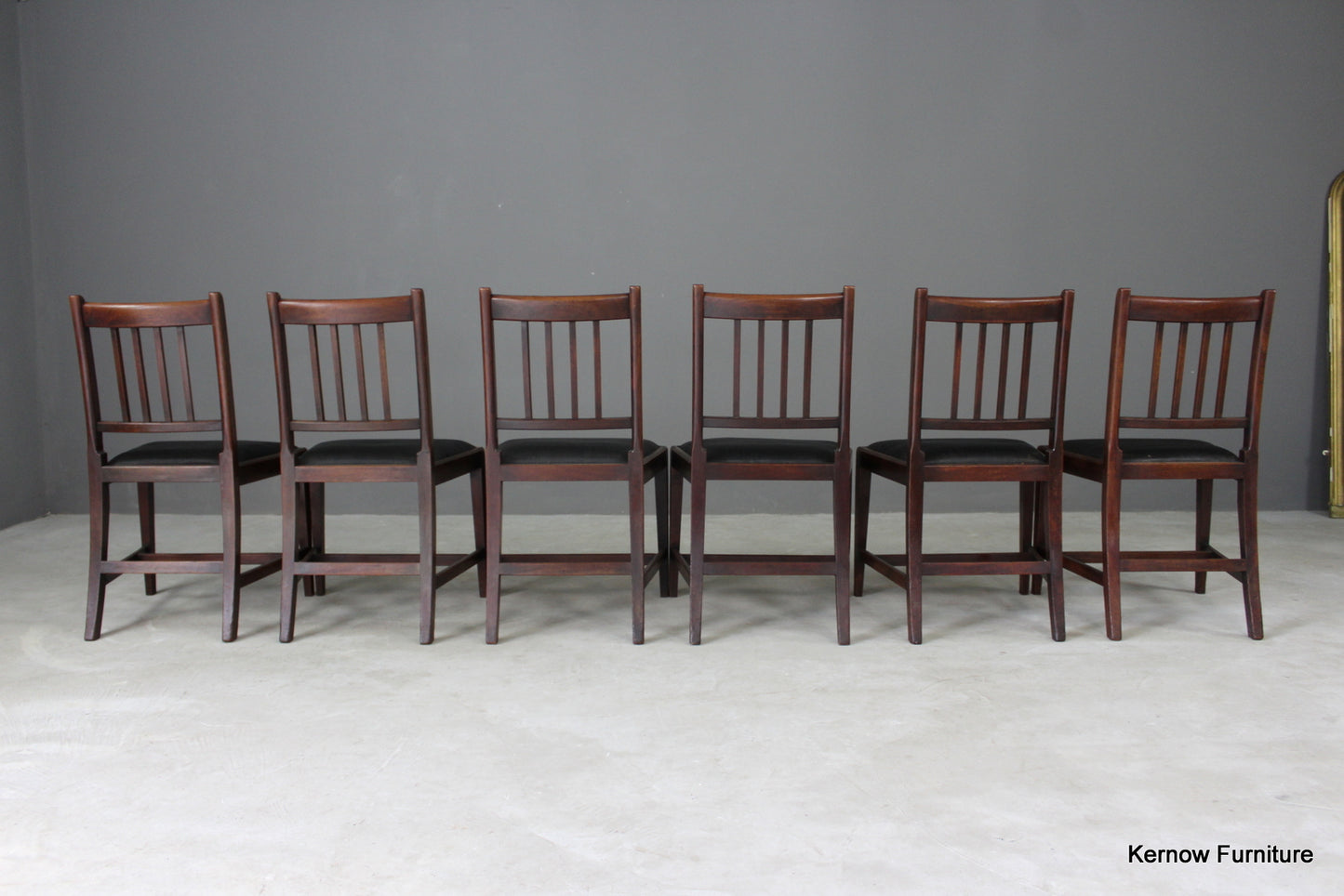 Set 8 Georgian Style Mahogany Dining Chairs - Kernow Furniture