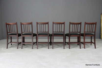 Set 8 Georgian Style Mahogany Dining Chairs - Kernow Furniture