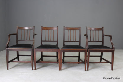 Set 8 Georgian Style Mahogany Dining Chairs - Kernow Furniture