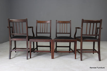 Set 8 Georgian Style Mahogany Dining Chairs - Kernow Furniture