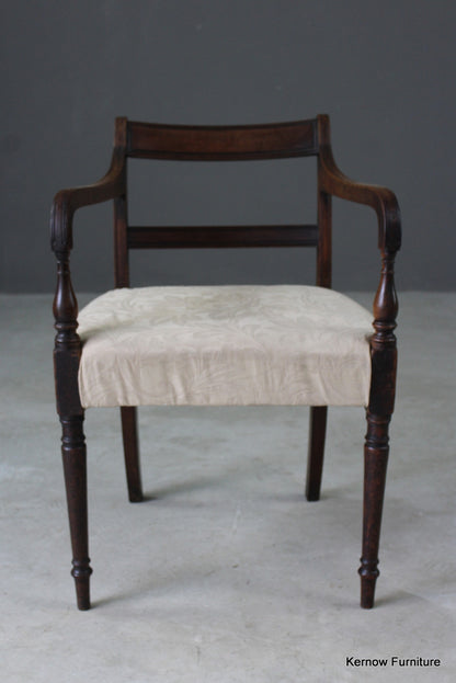 Single Antique Mahogany Carver Chair - Kernow Furniture