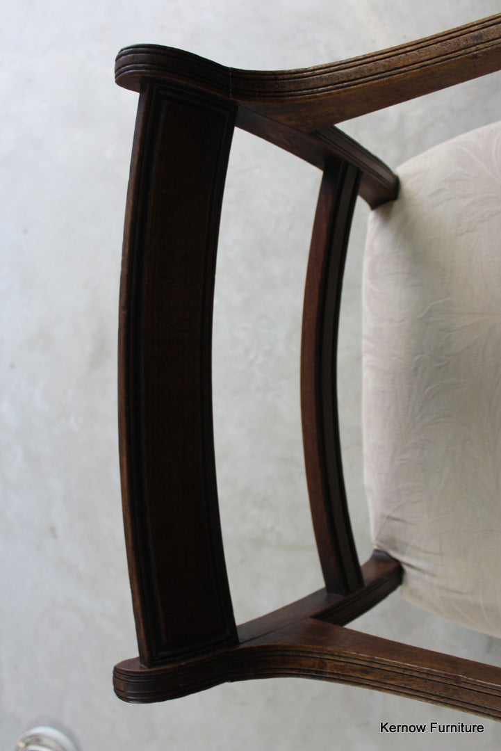 Single Antique Mahogany Carver Chair - Kernow Furniture