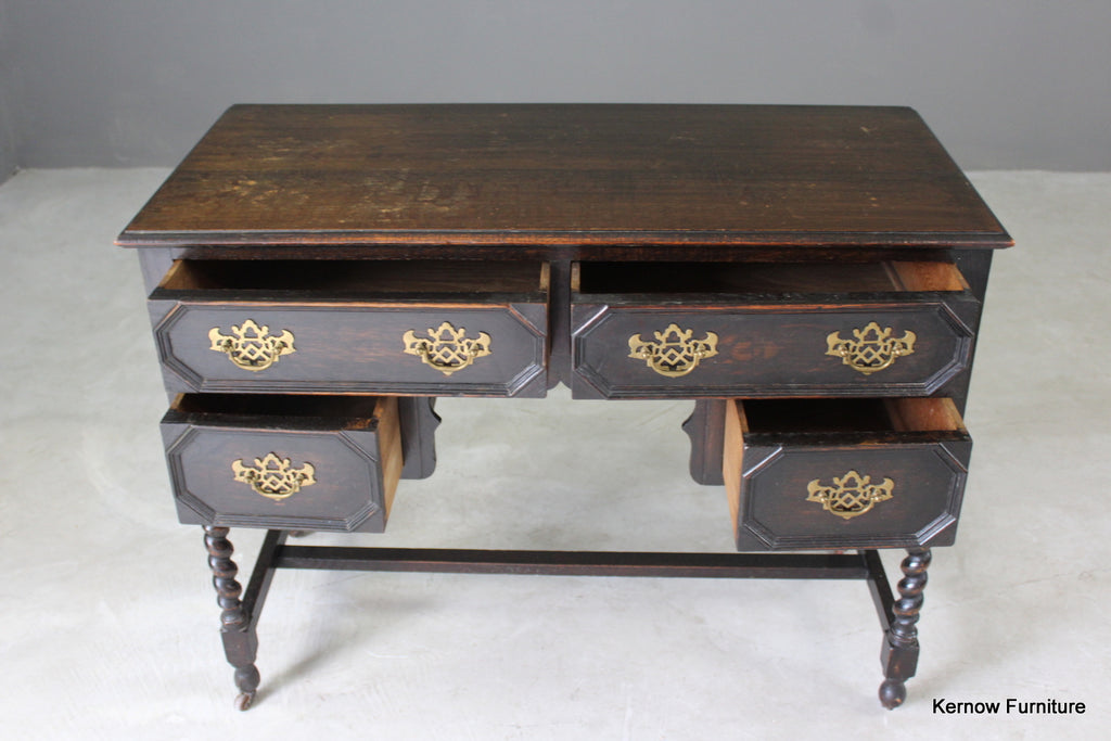 Georgian Style Dark Oak Side Table - Kernow Furniture