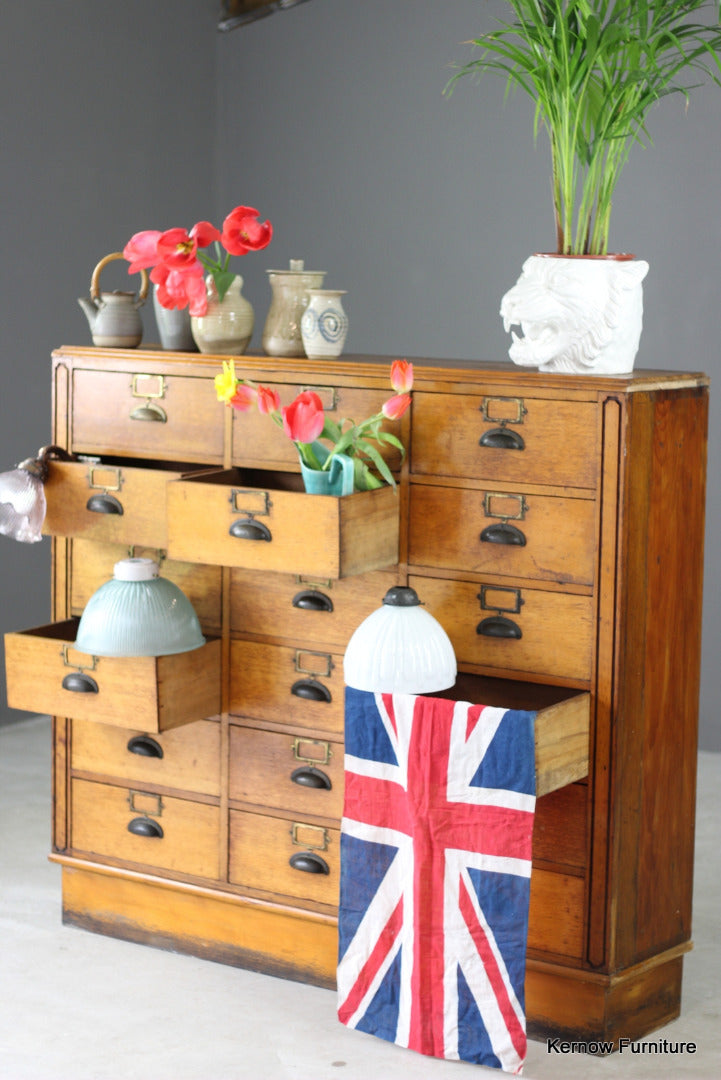 1940s Bank of Haberdashery Drawers - Kernow Furniture