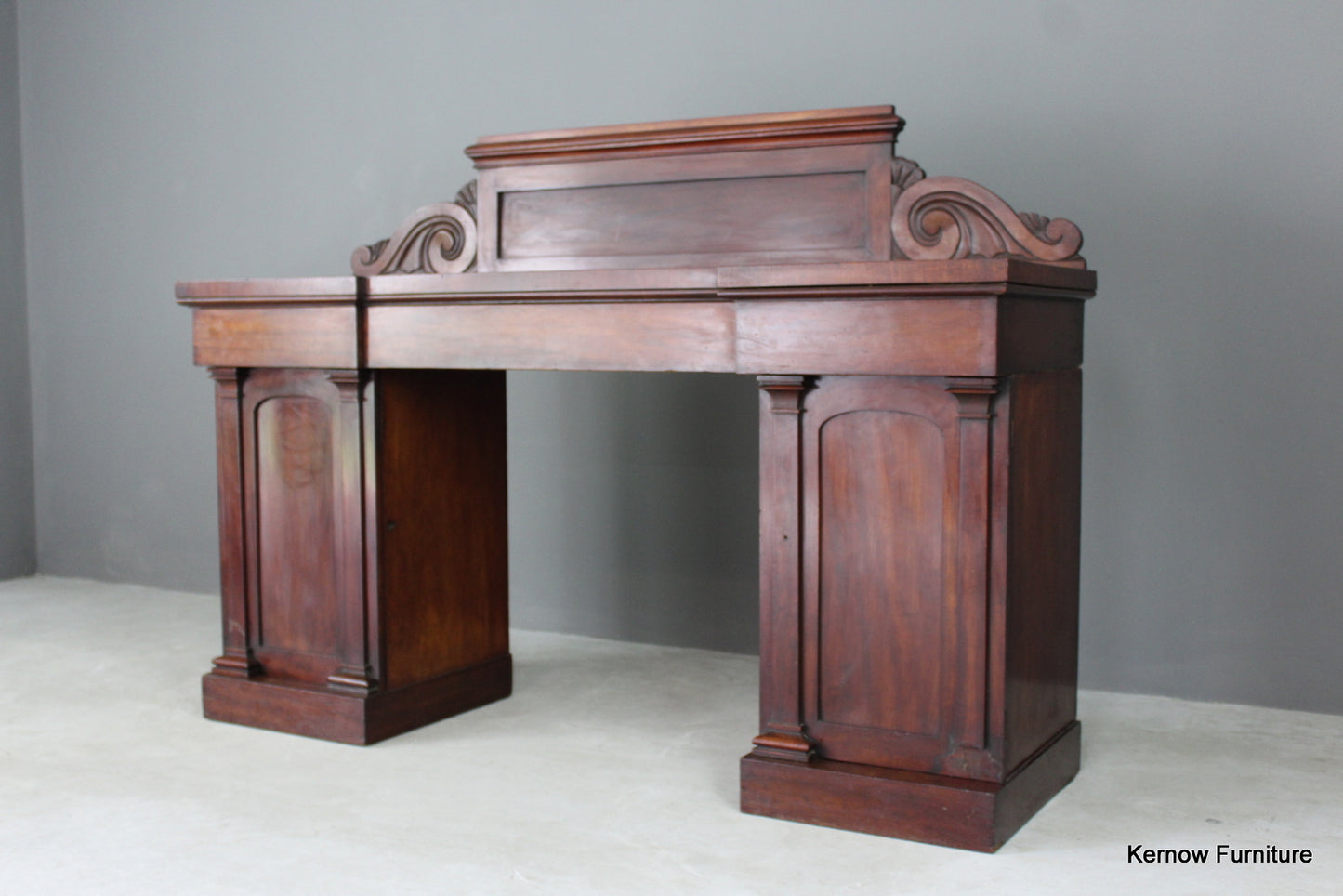 Victorian Mahogany Pedestal Sideboard - Kernow Furniture