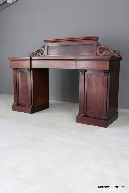 Victorian Mahogany Pedestal Sideboard - Kernow Furniture