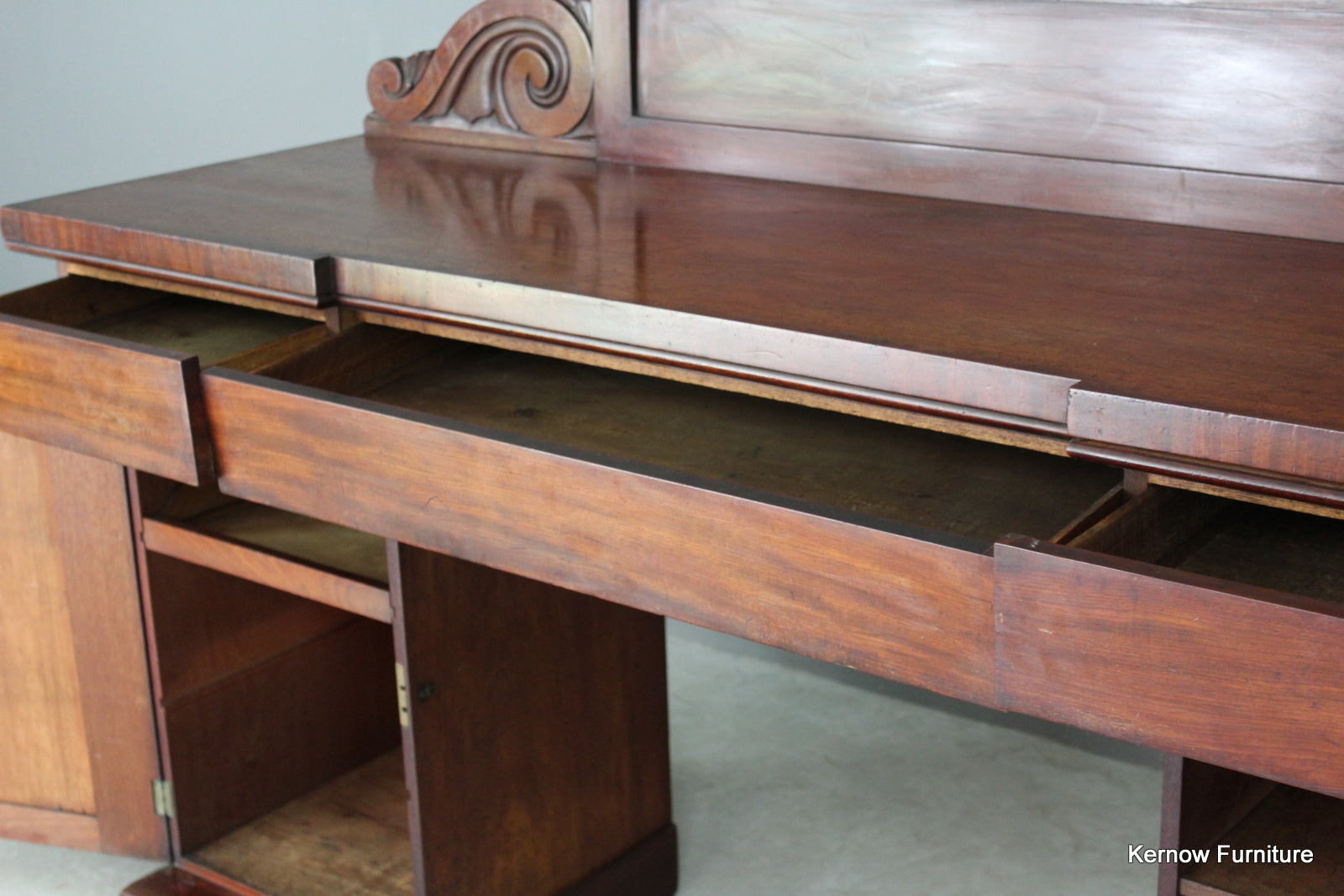 Victorian Mahogany Pedestal Sideboard - Kernow Furniture