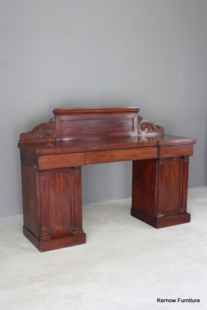 Victorian Mahogany Pedestal Sideboard - Kernow Furniture