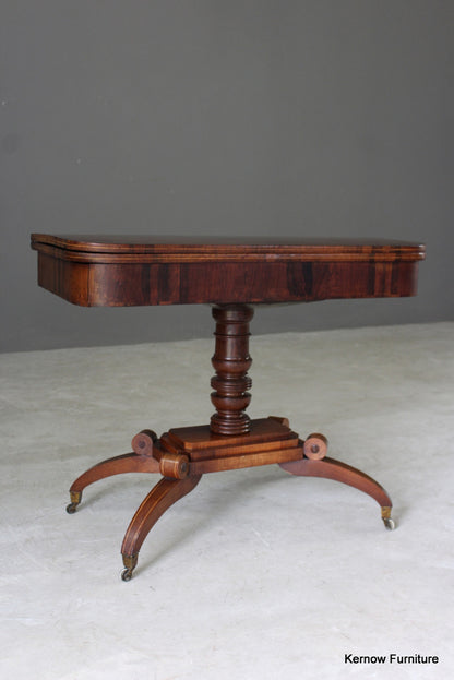 Regency Rosewood Card Table - Kernow Furniture