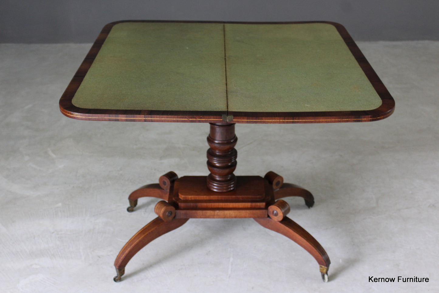 Regency Rosewood Card Table - Kernow Furniture