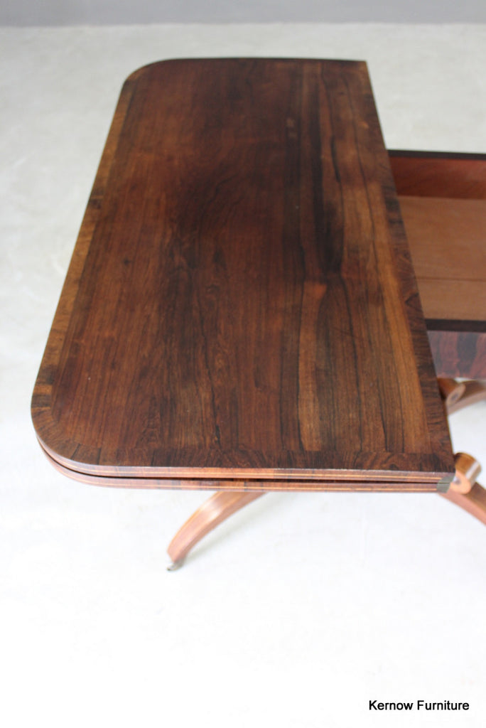 Regency Rosewood Card Table - Kernow Furniture