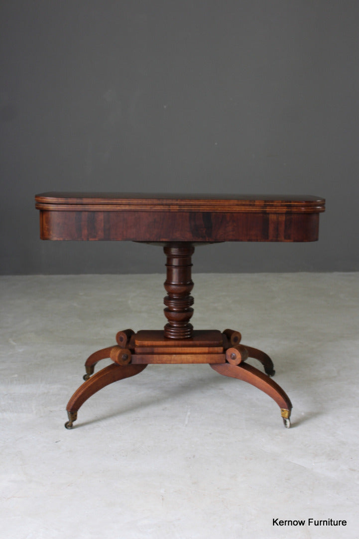 Regency Rosewood Card Table - Kernow Furniture