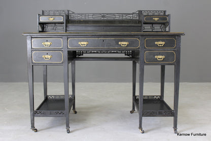 Black Aesthetic Movement Desk - Kernow Furniture