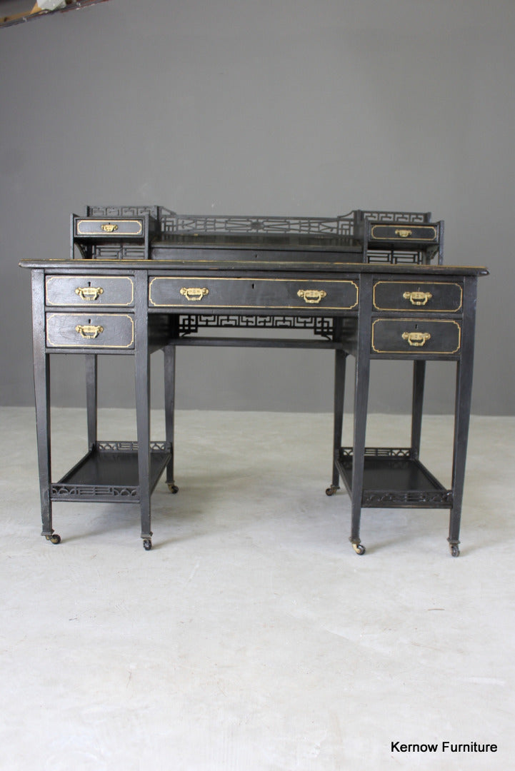 Black Aesthetic Movement Desk - Kernow Furniture