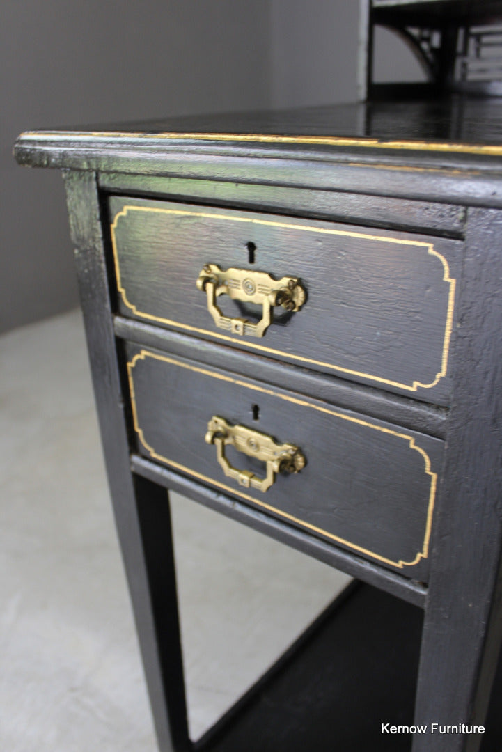 Black Aesthetic Movement Desk - Kernow Furniture