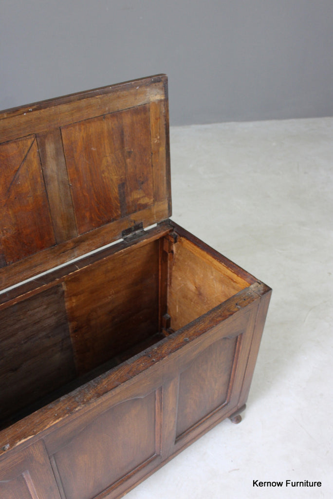 Oak Panelled Blanket Box - Kernow Furniture