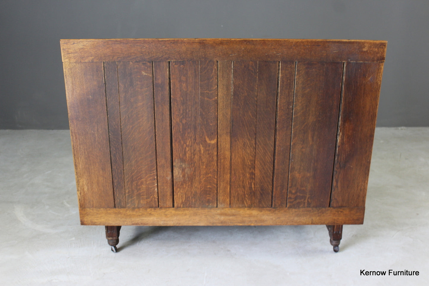1930s Upholstered Oak Monks Bench - Kernow Furniture