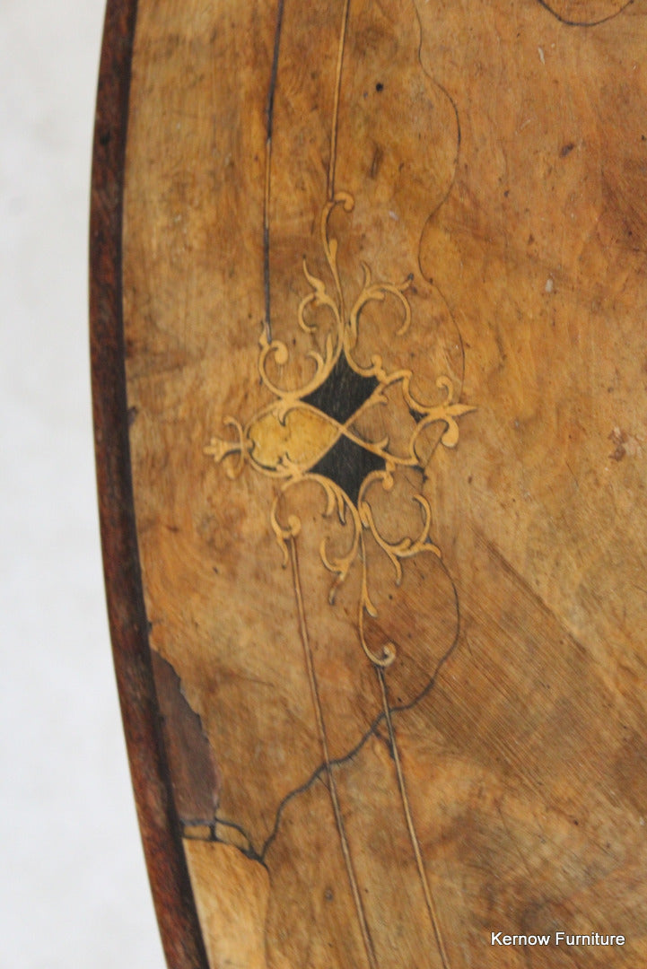 Victorian Inlaid Oval Centre Table - Kernow Furniture