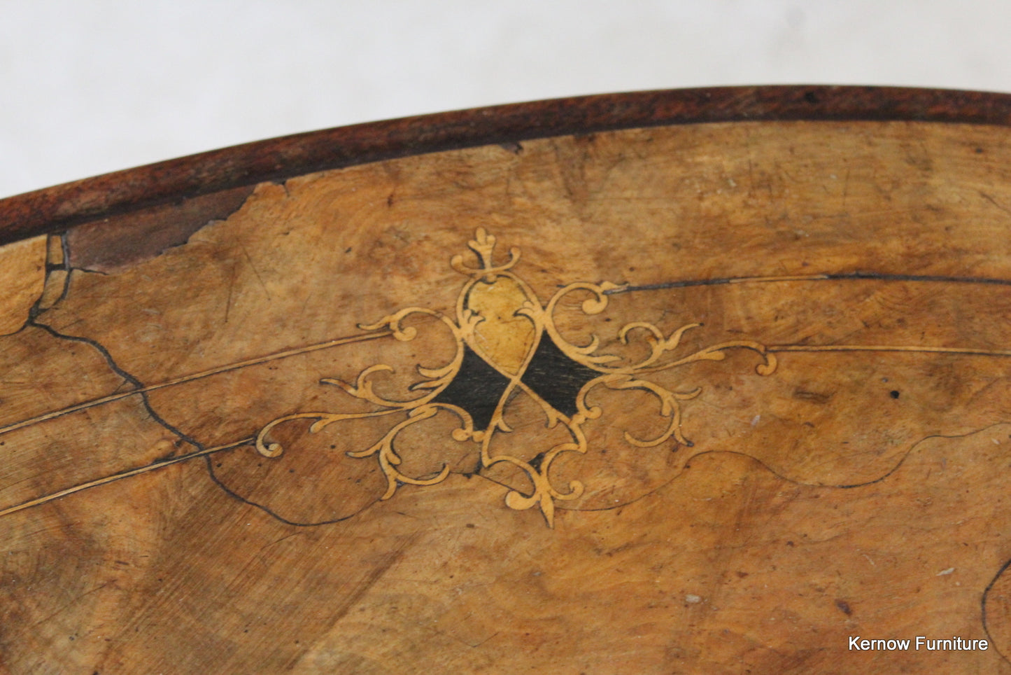 Victorian Inlaid Oval Centre Table - Kernow Furniture