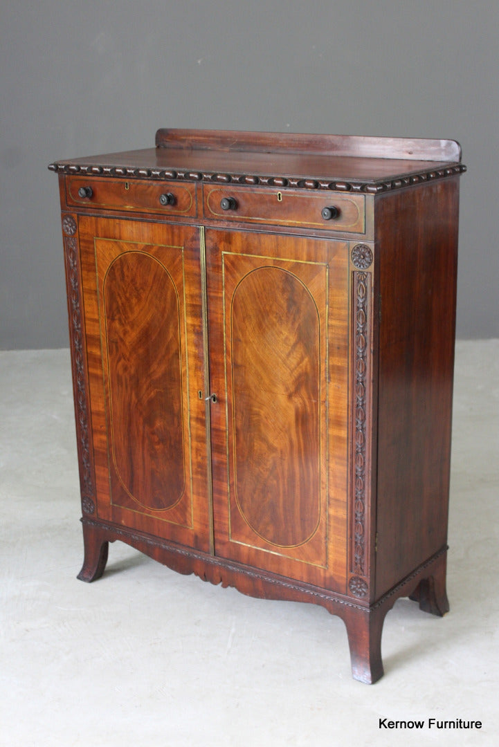 Antique Mahogany Side Cabinet - Kernow Furniture