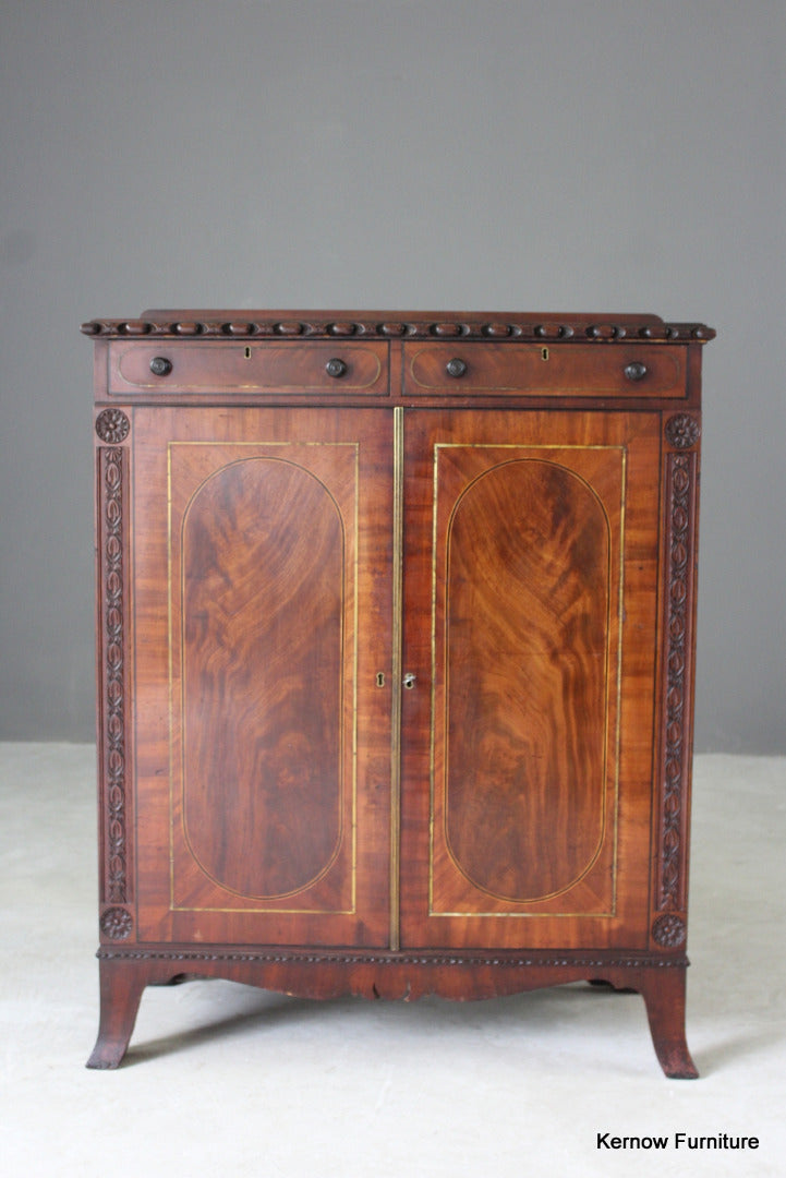 Antique Mahogany Side Cabinet - Kernow Furniture